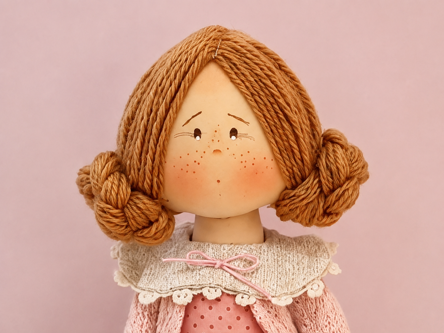 Boneca Porta Chá · rosto decoração